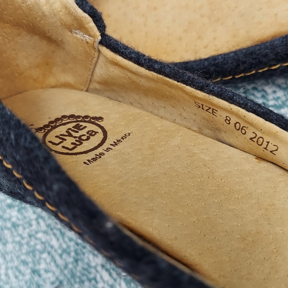 Livie & Luca Gray Wool Ballet Flats, sz 8 - Picture 6 of 6